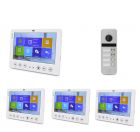 Комплект видеодомофона ATIS AD-720HD White и вызывной панели на 4 абонента ATIS AT-404HD Silver