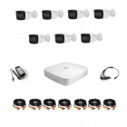 HDCVI  Комплект видеонаблюдения Dahua(8) 2MP (FullHD) 7 цилиндр с подсветкой 80м